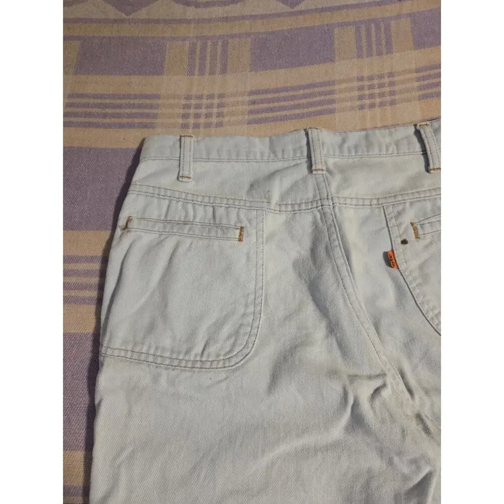 VTG 70s Orange Tab Levis Bell Bottoms Denim Blue Jeans 28 X 33 Light USA Flare